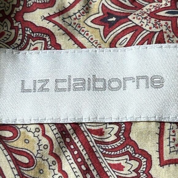 Liz Claiborne Jean Jacket Women's Small Blue Embroidered Paisley Trim Button-up - Picture 13 of 14